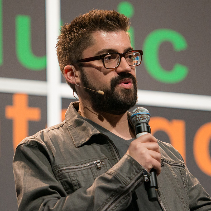 Austin Kleon, a New York Times bestselling author of three books: Steal Like An Artist; Show Your Work!; and Newspaper Blackout at SXSW 2015. Photo by David Weaver.
