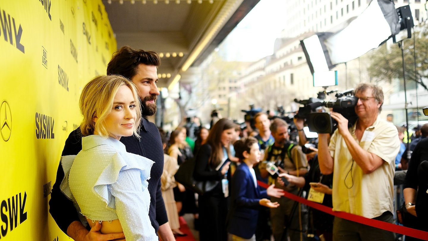 Emily Blunt and John Krasinski before the World Premiere of A Quiet Place, SXSW 2018’s Opening Night Film.